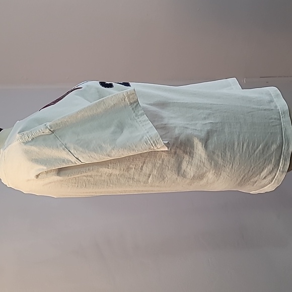 MAIN STREET Disney tee white red blue football Mickey 28 Outta My Way glitter - Picture 4 of 14